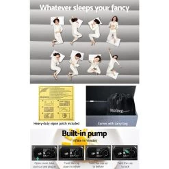 Bestway Queen Air Bed Inflatable Mattress Sleeping Mat Battery Built-in Pump -Best Bedding Store BW BED Q 46 67630 06