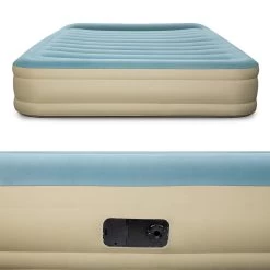 Bestway Queen Size Inflatable Air Mattress - Light Blue & Beige -Best Bedding Store BW BED Q 69007 04