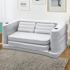 Bestway 2 In 1 Inflatable Sofa Bed - Grey 18 Bestway 2 In 1 Inflatable Sofa Bed - Grey -Best Bedding Store BW SOFA 75063 GREY 07
