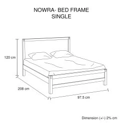 Nowra Single Bed Oak -Best Bedding Store Bed S