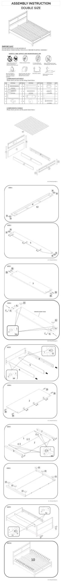 Alice Bed Double Oak Colour -Best Bedding Store Bed20Frame20Double scaled