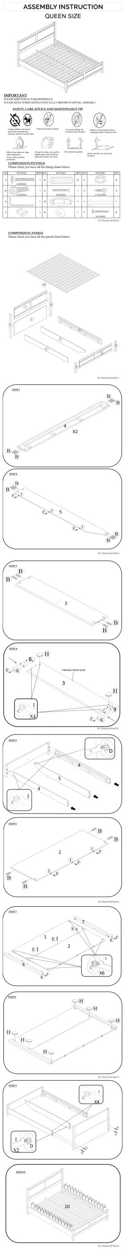 Alice Bed Queen Oak Colour 11 Alice Bed Queen Oak Colour - Image 9