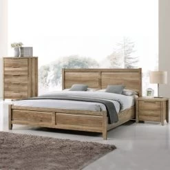 Alice Bedroom Suite 4 Pcs In King Size & Oak Colour