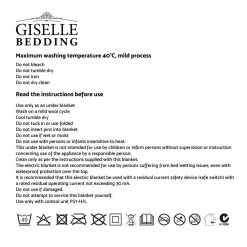 Giselle Bedding 9 Setting Fully Fitted Electric Blanket - King -Best Bedding Store EB FL LCD K 08