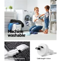 Giselle Bedding Electric Heated Throw Rug Washable Fleece Snuggle Blanket Charcoal -Best Bedding Store EB THROW RUG CF CHAR 05