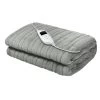 Giselle Bedding Heated Electric Throw Rug Fleece Sunggle Blanket Washable Silver -Best Bedding Store EB THROW RUG SR 00