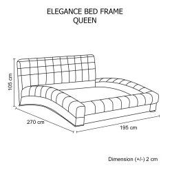 ELegance Bedframe Queen Size -Best Bedding Store Elegance Q info