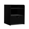Artiss Bedside Table Drawer - Black -Best Bedding Store FURNI C BS TOGO BK 00