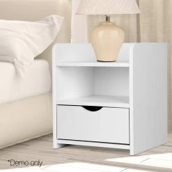 Artiss Bedside Table Drawer - White -Best Bedding Store FURNI C BS TOGO WH 08