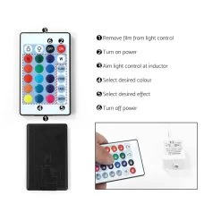 Artiss Bedside Table 2 Drawers RGB LED Side Nightstand High Gloss Cabinet White -Best Bedding Store FURNI L LED BS01 WH 04 1