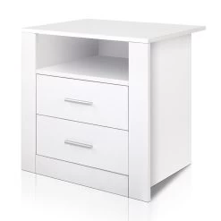 Artiss Bedside Tables Drawers Storage Cabinet Drawers Side Table White -Best Bedding Store FURNI SIDE SHELF WH 03