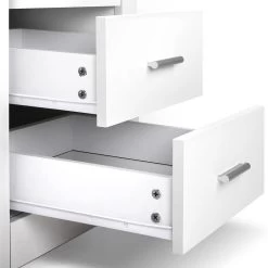Artiss Bedside Tables Drawers Storage Cabinet Drawers Side Table White -Best Bedding Store FURNI SIDE SHELF WH 05