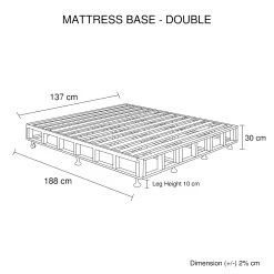Mattress Base Double Size White -Best Bedding Store Infographic D 1