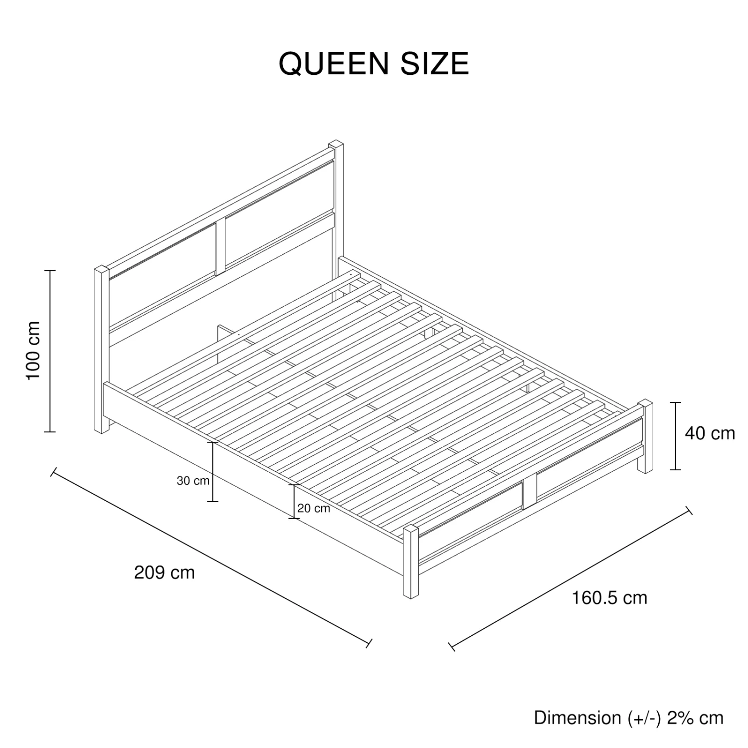 Alice Bed Queen Oak Colour 10 Alice Bed Queen Oak Colour - Image 8