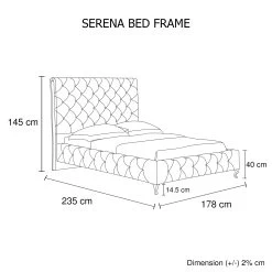 Serena Bedframe Queen Size -Best Bedding Store Infographic Q 9