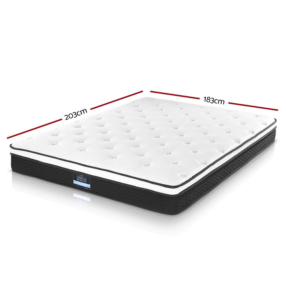 Giselle Bedding King Size Mattress Euro Top Bed Bonnell Spring Foam 21cm 4 Giselle Bedding King Size Mattress Euro Top Bed Bonnell Spring Foam 21cm - Image 2