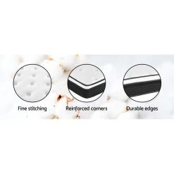 Giselle Bedding Queen Size Mattress Euro Top Bed Bonnell Spring Foam 21cm -Best Bedding Store MATTRESS 0505 BET21 Q 05