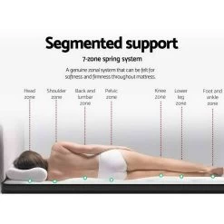 Giselle Bedding Double Size Mattress 7 Zone Euro Top Pocket Spring 34cm -Best Bedding Store MATTRESS 0808 D137 04