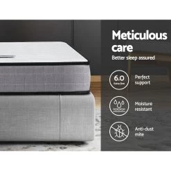 Giselle Mattress Medium Firm Mattresses Tight Top Bed Bonnel Spring 13cm DOUBLE -Best Bedding Store MATTRESS 13D D 03