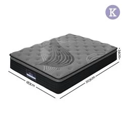Giselle Bedding King Size Spring Foam Mattress Top -Best Bedding Store MATTRESS BLACK KING 01