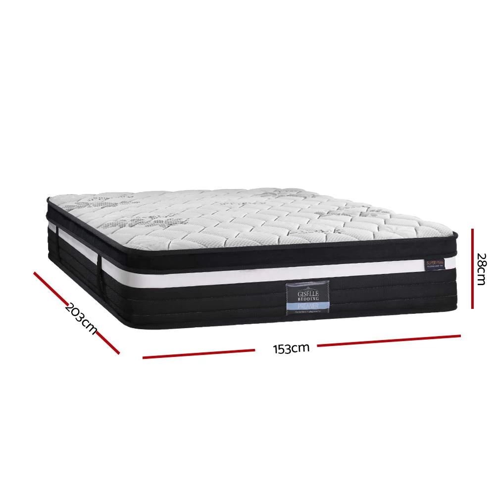 Giselle Bedding Super Firm Mattress Queen Size Bed 7 Zone Pocket Spring Foam 28cm 4 Giselle Bedding Super Firm Mattress Queen Size Bed 7 Zone Pocket Spring Foam 28cm - Image 2