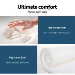 Giselle Bedding Super Firm Mattress Queen Size Bed 7 Zone Pocket Spring Foam 28cm 12 Giselle Bedding Super Firm Mattress Queen Size Bed 7 Zone Pocket Spring Foam 28cm -Best Bedding Store MATTRESS FIRM028 Q 03