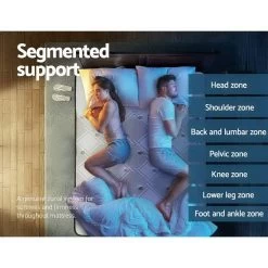 Giselle Bedding 36CM Queen Mattress 7 Zone Euro Top Pocket Spring Medium Firm Foam -Best Bedding Store MATTRESS HOTEL LUX Q 03