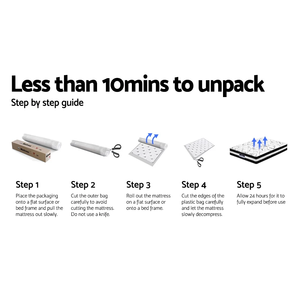 Giselle Mattress Pillow Top Bed Size Bonnell Spring Medium Firm Foam 18CM KS 11 Giselle Mattress Pillow Top Bed Size Bonnell Spring Medium Firm Foam 18CM KS - Image 9