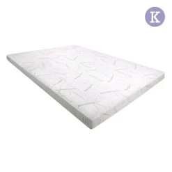 Giselle Bedding COOL GEL Memory Foam Mattress Topper BAMBOO Cover King 5CM Mat