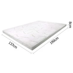 Giselle Bedding COOL GEL Memory Foam Mattress Topper BAMBOO Cover Double 8CM Mat -Best Bedding Store MATTRESS TOP C GEL 8 D 01
