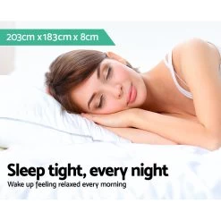 Giselle Bedding Cool Gel Memory Foam Mattress Topper Bamboo Cover 8CM King -Best Bedding Store MATTRESS TOP C GEL 8 K 01