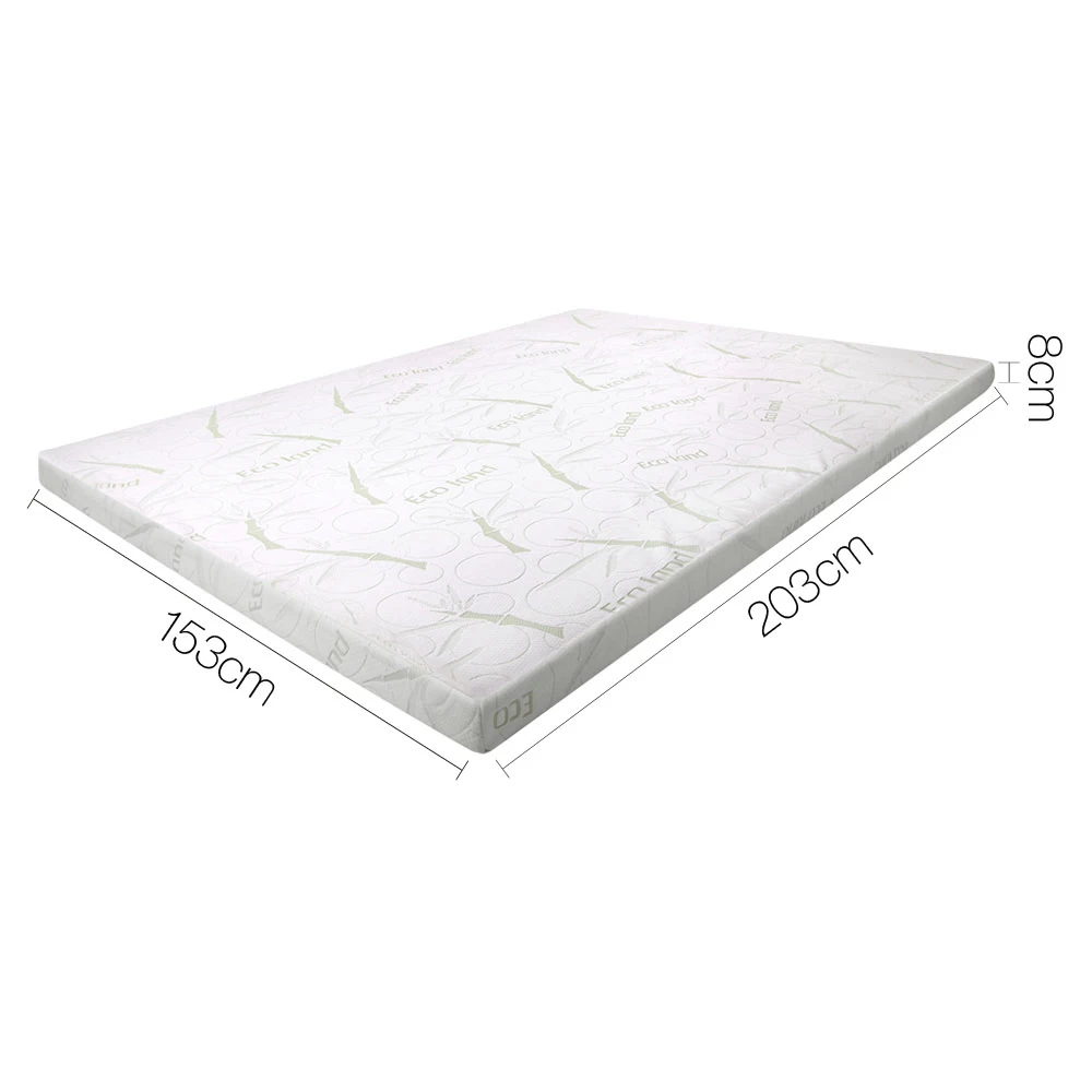 Giselle Bedding COOL GEL Memory Foam Mattress Topper BAMBOO Cover Queen 8CM Mat 4 Giselle Bedding COOL GEL Memory Foam Mattress Topper BAMBOO Cover Queen 8CM Mat - Image 2