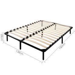 Artiss Double Size Metal Bed Base Frame - Black -Best Bedding Store MBED B 600D BK 01