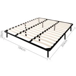 Artiss King Size Metal Bed Base - Black -Best Bedding Store MBED B 620K BK 01