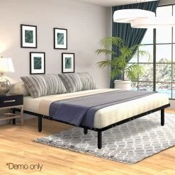 Artiss King Size Metal Bed Base - Black -Best Bedding Store MBED B 620K BK 07