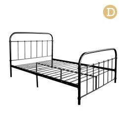 Artiss Double Size Metal Bed Frame - Black