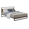 Metal Bed Frame Double Size Mattress Base Platform Foundation Black Dane -Best Bedding Store MBED C DANE D BK 00