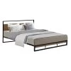 Metal Bed Frame King Size Mattress Base Platform Foundation Black Dane 1 Metal Bed Frame King Size Mattress Base Platform Foundation Black Dane -Best Bedding Store MBED C DANE K BK AB 00