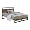Metal Bed Frame King Single Size Mattress Base Platform Foundation Black Dane -Best Bedding Store MBED C DANE KS BK 00