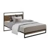 Metal Bed Frame Single Size Mattress Base Platform Foundation Black Dane -Best Bedding Store MBED C DANE S BK 00