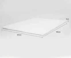 Laura Hill High Density Mattress Foam Topper 5cm - Double -Best Bedding Store MTS TOP MMY DBL T05 r 6a