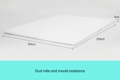 Laura Hill High Density Mattress Foam Topper 5cm - Queen -Best Bedding Store MTS TOP MMY QUN T05 f4