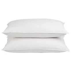 Giselle Bedding Set Of 2 Goose Feather And Down Pillow - White -Best Bedding Store PILLOW GOOSE X2 02