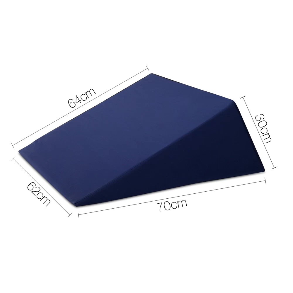 Giselle Bedding Foam Wedge Back Support Pillow - Blue 4 Giselle Bedding Foam Wedge Back Support Pillow - Blue - Image 2