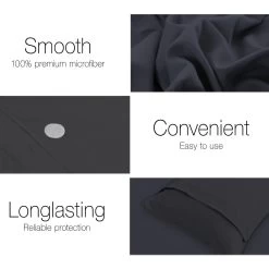 Giselle Bedding Queen Size Classic Quilt Cover Set - Black -Best Bedding Store QCS MF BK Q 04