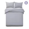 Giselle Bedding King Size Classic Quilt Cover Set - Grey -Best Bedding Store QCS MF GY K 00