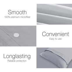 Giselle Bedding King Size Classic Quilt Cover Set - Grey -Best Bedding Store QCS MF GY K 04