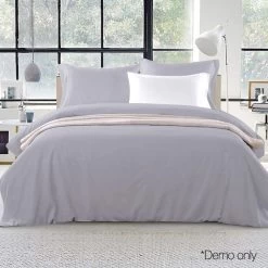 Giselle Bedding King Size Classic Quilt Cover Set - Grey -Best Bedding Store QCS MF GY K 06