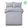 Giselle Bedding Super King Size Classic Quilt Cover Set - Grey 1 Giselle Bedding Super King Size Classic Quilt Cover Set - Grey -Best Bedding Store QCS MF GY SK 00