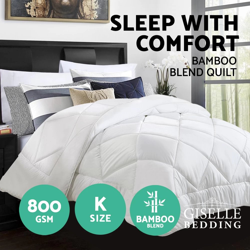 Giselle Bedding Bamboo Microfiber Microfibre Quilt Duvet Cover Doona Winter King 5 Giselle Bedding Bamboo Microfiber Microfibre Quilt Duvet Cover Doona Winter King - Image 3